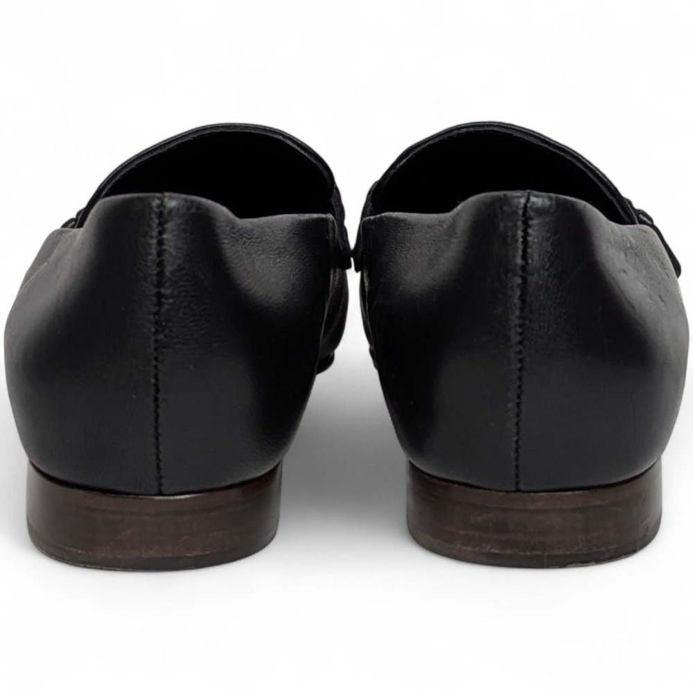 Veronica Beard Arlie Black Nappa Leather Braided Loafers Italy 6.5M - Picture 8 of 10